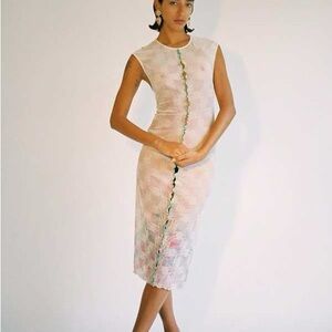 Garmentory Rui Printed Mesh Dress Size Medium